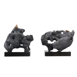 现代新中式创意假山太湖石摆件高端售楼处样板间玄关办公室装饰品