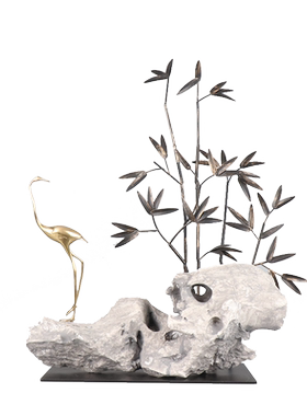 五金新中式客厅玄关装饰品摆件