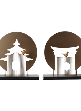 新中式风禅意金属铁艺软装饰品