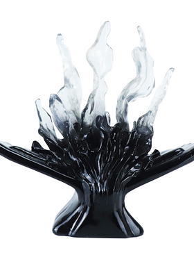 艺术风样板房抽象透明雕塑摆件