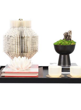 陶瓷新中式茶室茶几组合摆件