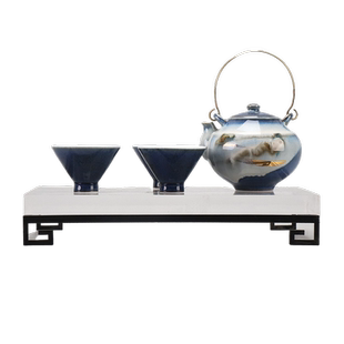 新中式陶瓷茶具套装家用禅意茶壶茶盏托盘样板房客厅软装饰品摆件