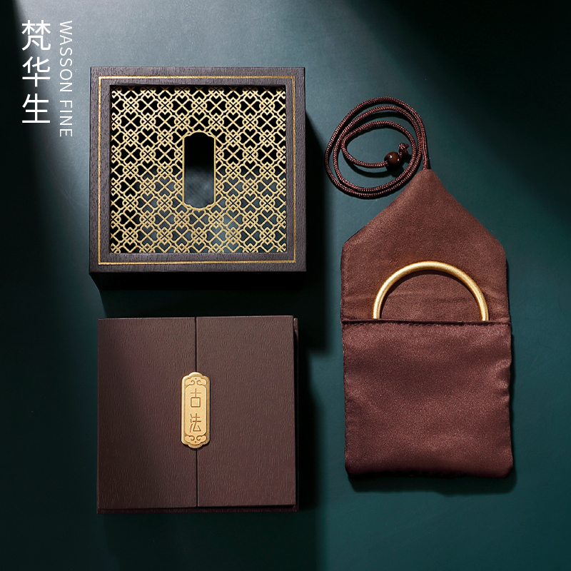 梵华生古法金手镯珠宝首饰收纳盒