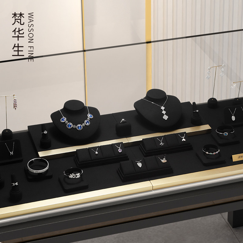梵华生高档珠宝展示道具柜台橱窗首饰展示架戒指项链耳环陈列套装