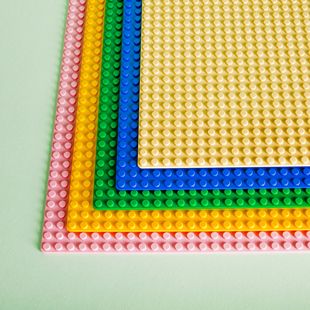 中国积木小颗粒超大底板人仔底座拼装幼儿墙壁玩具儿童适用于乐高