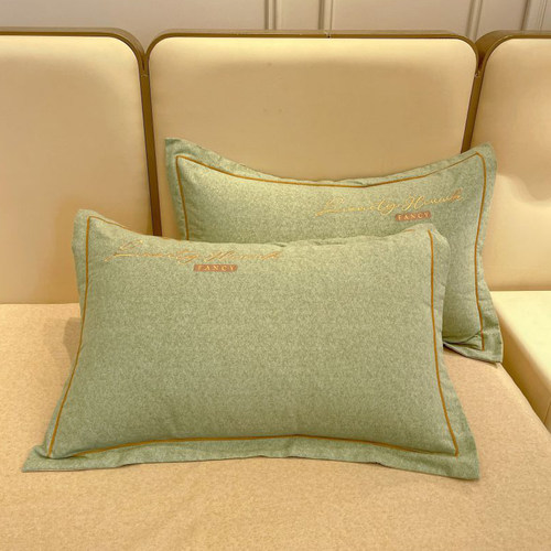 全棉加厚磨毛枕套一对装纯色双拼