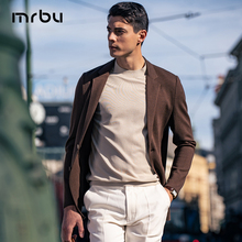 MrBu布先生新款羊毛开衫外套男款高级翻领长袖时尚西装BT12013