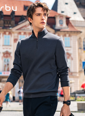 MrBu布先生热胆长袖男士半拉链立领加厚T恤高级感秋冬时尚KT15771