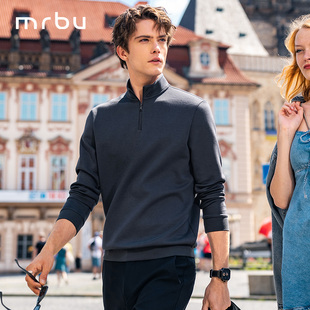 KT15771 半拉链立领加厚T恤高级感秋冬时尚 MrBu布先生热胆长袖 男士