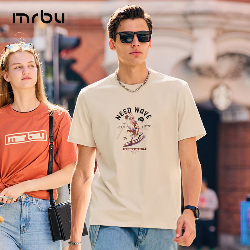 MrBu布先生休闲圆领纯棉短袖图片