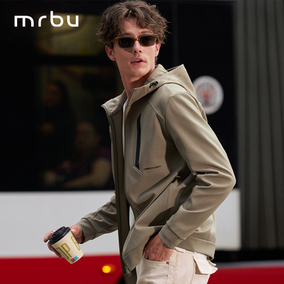 MrBu布先生连帽防风卫衣外套男款
