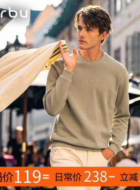 MrBu布先生长袖圆领卫衣男款宽松上衣秋冬百搭简约时尚印花断码