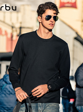 MrBu布先生热胆圆领纯色长袖加厚打底T恤男款休闲百搭秋冬KT01986
