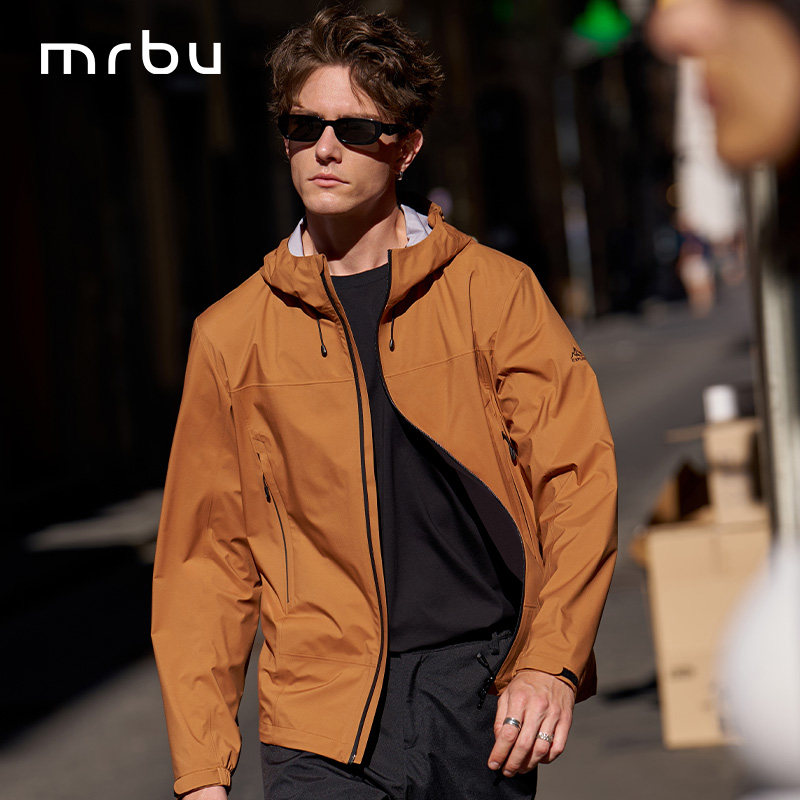 MrBu布先生轻薄防水连帽夹克男