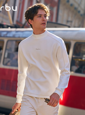 MrBu布先生热胆解构风男款插肩袖小高领T恤秋冬加厚保暖KT16588