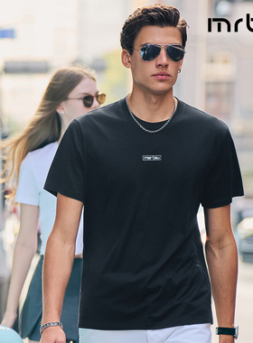 MrBu布先生印花圆领T恤男款夏季轻柔透气休闲体恤纯棉短袖GT01808