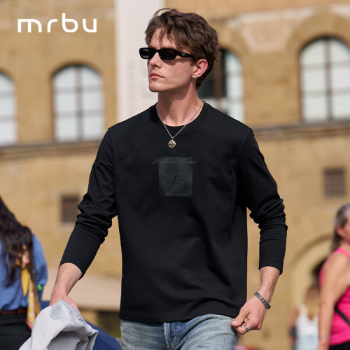 MrBu布先生秋冬圆领长袖T恤男