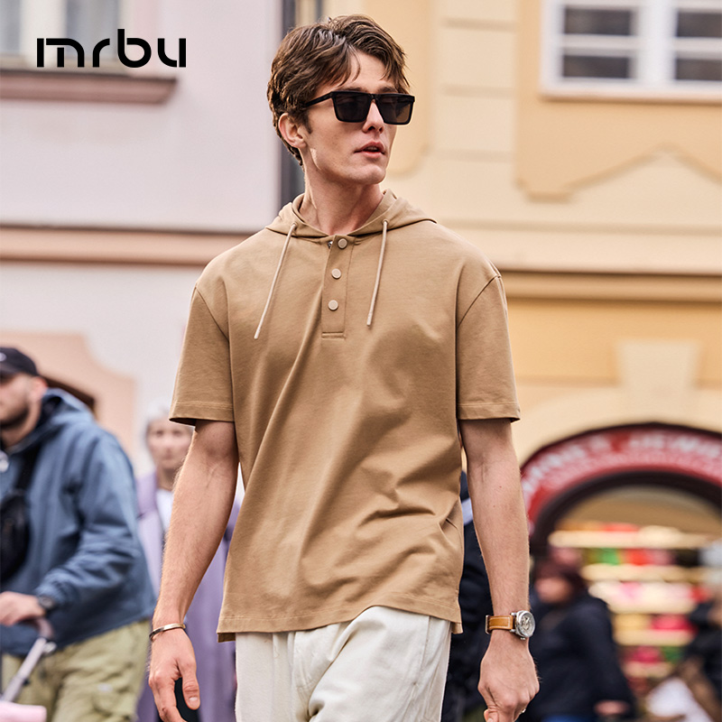 MrBu布先生短袖t恤沙漠黄连帽衫