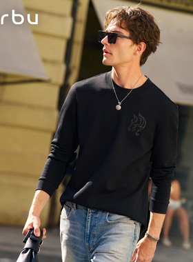 MrBu布先生热胆长袖T恤圆领男士2025秋冬新款加厚保暖刺绣KT16580