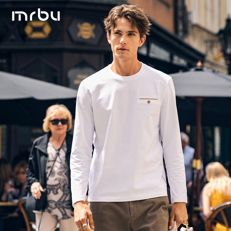 布先生长袖t恤衫男款设计感上衣