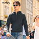 连帽秋冬时尚 MrBu布先生毛衣男纯色针织衫 卫衣长袖 半拉链KT15781