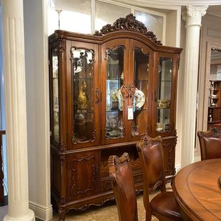 450 1890 2400 奥克维尔美式 910 全实木榆木四门酒柜 特价