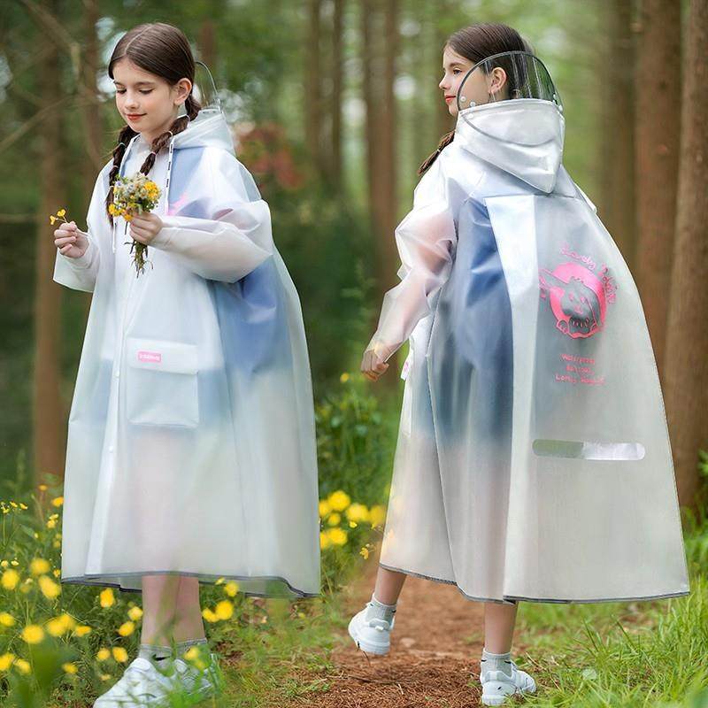 日本德国儿童雨衣学生男女童防水全身2024新款男孩带书包位中大童