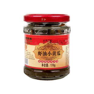 同盛居锦州小菜杨启泰虾油小黄瓜170g瓶装开胃菜下饭菜咸菜酱菜