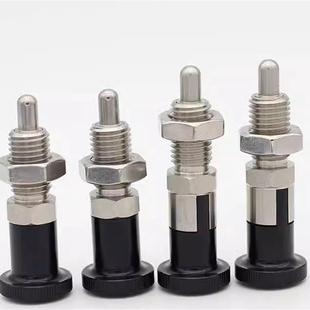 16细牙螺纹加长覆位型旋钮柱塞 替代米思米PXAL 分度 PXKL8