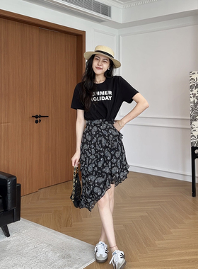 【现货】张阿星【半夏山风】腰果花拼接设计感连衣裙收腰通勤裙子