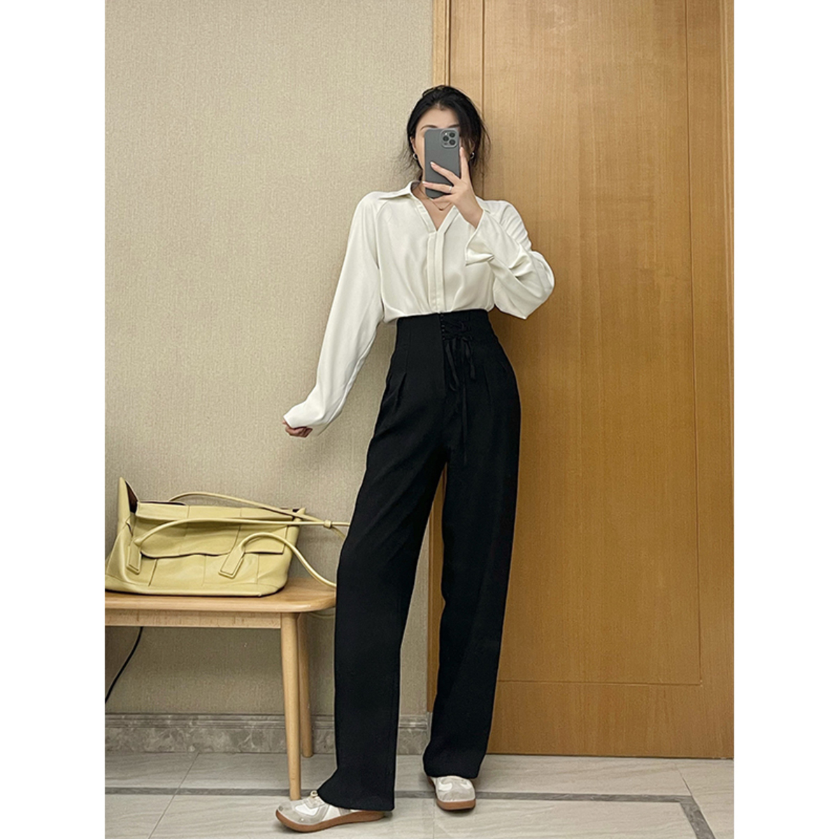 张阿星休闲裤气质高腰裤子