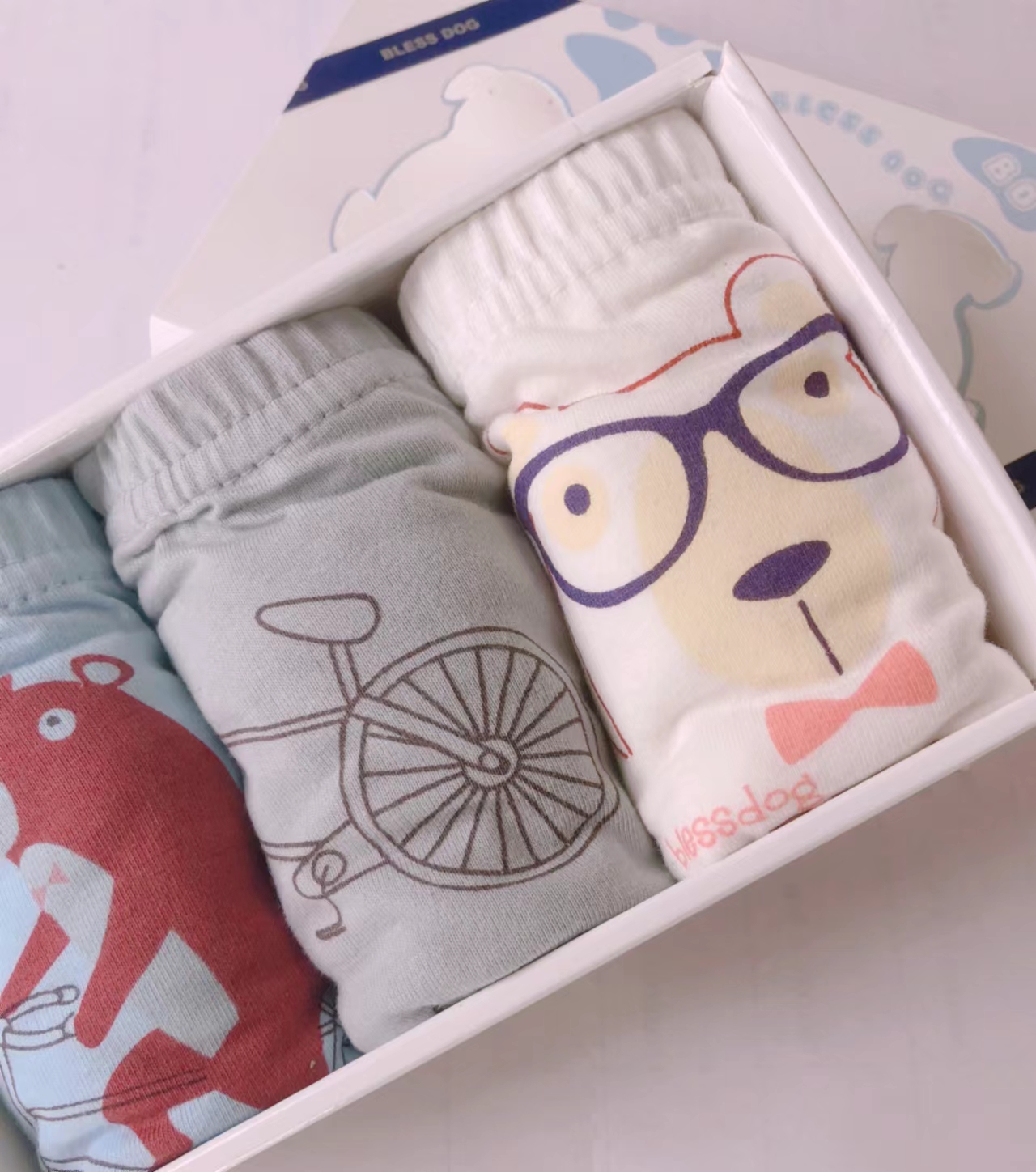 蓝狗95棉男女内裤平角四季通用