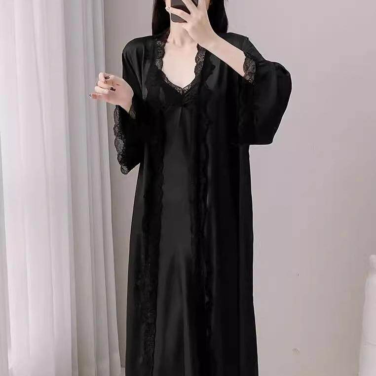 LULU 维多利亚性感睡衣女款2025新款春秋款带胸垫吊带睡裙礼盒装