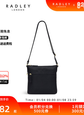 Radley英国奢品环保尼龙黑色斜挎单肩包公文包男生出差通勤23SS