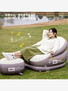音乐节坐垫充气沙发户外气垫床懒人空气便携式 躺椅春游露营折叠