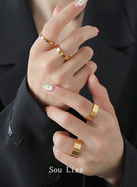 简约复古冷淡轻奢女指环