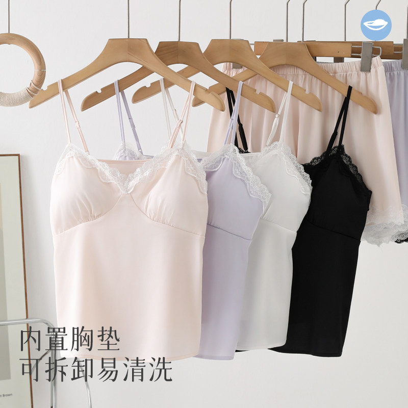 蕾丝性感吊带睡衣女夏季薄款冰丝