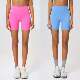 跑步运动短裤 裸感无尴尬线运动短裤 女高腰收腹提臀骑行健身三分裤