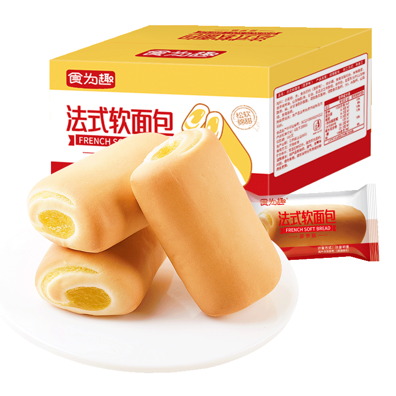 法式软面包菠萝味整箱营养早餐糕点休闲食品零食小吃办公室解馋