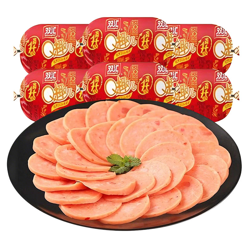 双汇Q趣香肠菌菇香辣孜然风味即食火腿肠袋装零食熟食切片装儿童