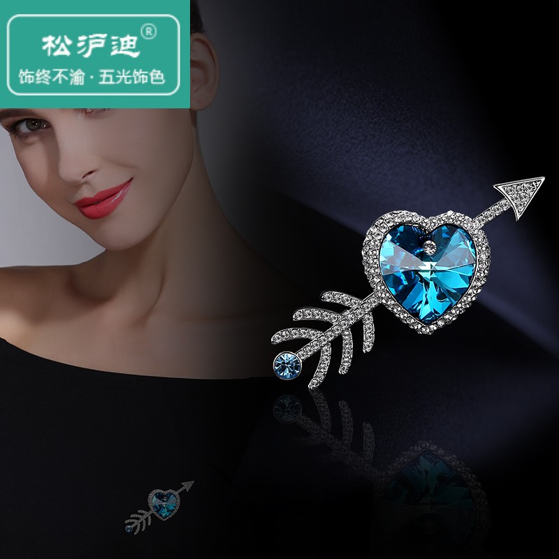 晶姿欧美复古胸花天使之吻胸针气质配饰毛衣女西装秋冬简约饰品