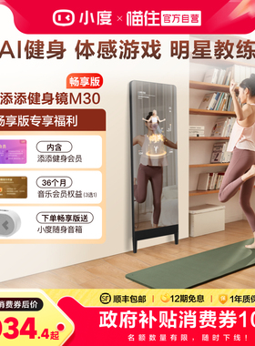 小度添添健身镜M30魔镜AI智能全身镜运动瑜伽