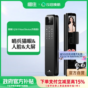 德施曼人脸猫眼大屏智能门锁密码锁麒麟Q50FMax(Shotax升级版)