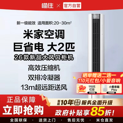 【2026新品】小米米家空调巨省电大2匹新一级能效变频冷暖柜机H