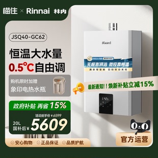 [鲸吨吨水伺服]林内燃气热水器小蛮腰Max0.5微控恒温20升GC62