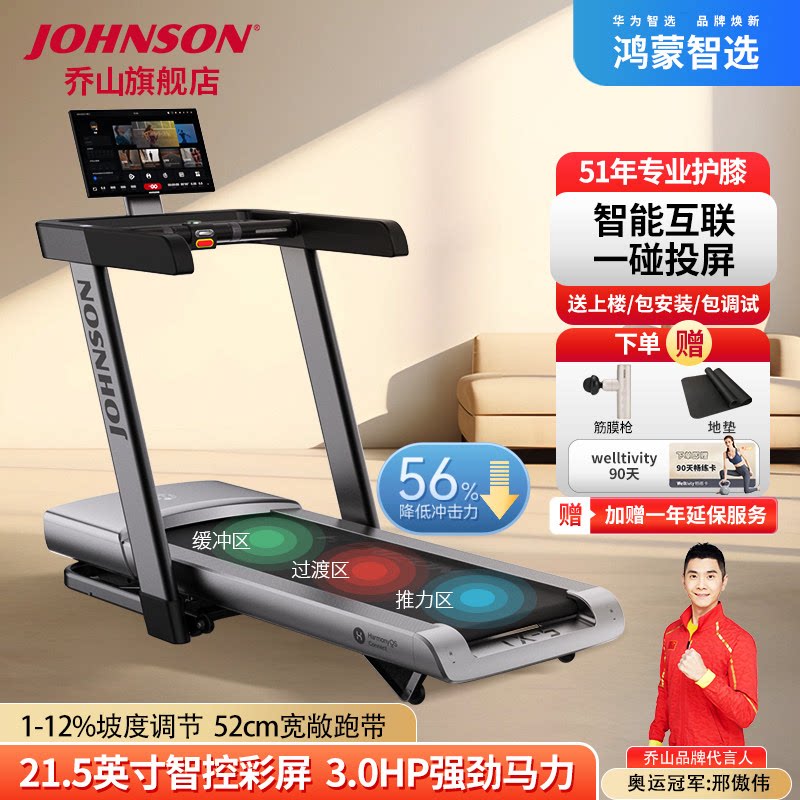 专业跑步机乔山新款TX-5家用高端健身器材可折叠减震智能