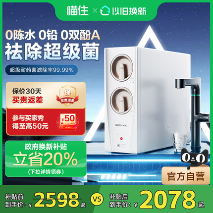 【政府补贴】安吉尔净水器反渗透家用直饮自来水过滤玉龙Pro1200G