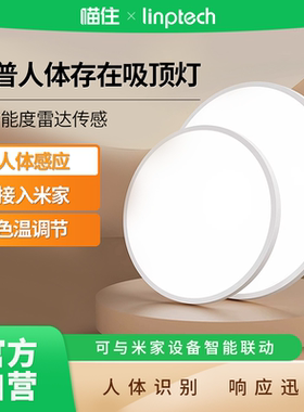 领普人体存在吸顶灯已接入米家智能灯护眼现代简约LED房间灯 A411