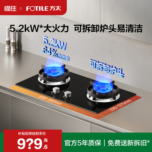 [新品]方太TX22燃气灶天然气家用猛火小双灶台煤气液化官方旗舰