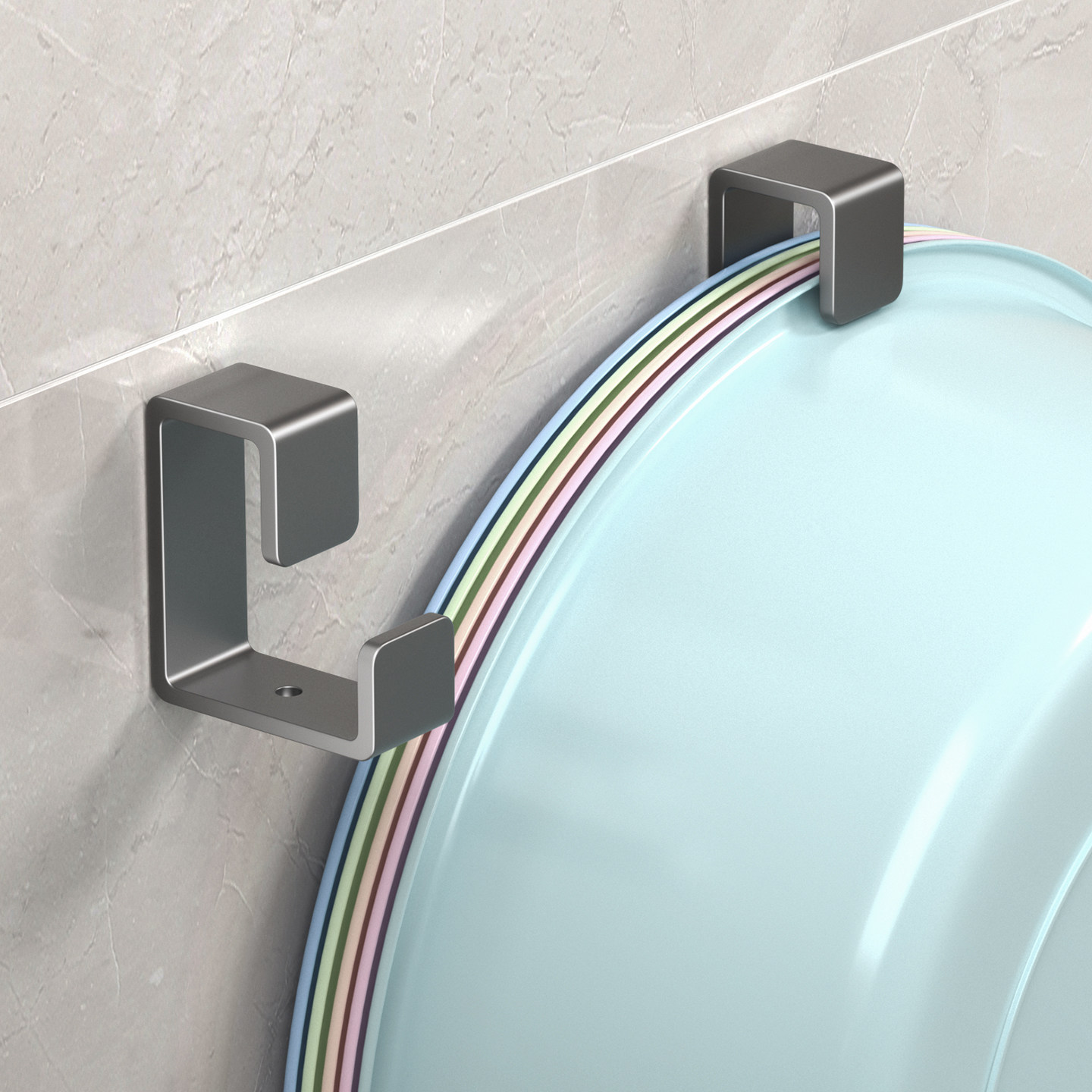 沐笙歌脸盆挂钩浴室挂盆架免打孔卫生间置物架浴盆洗脚盆收纳挂架,收纳整理,挂钩/粘钩,淘宝优惠券,粉丝福利购,淘宝优惠卷